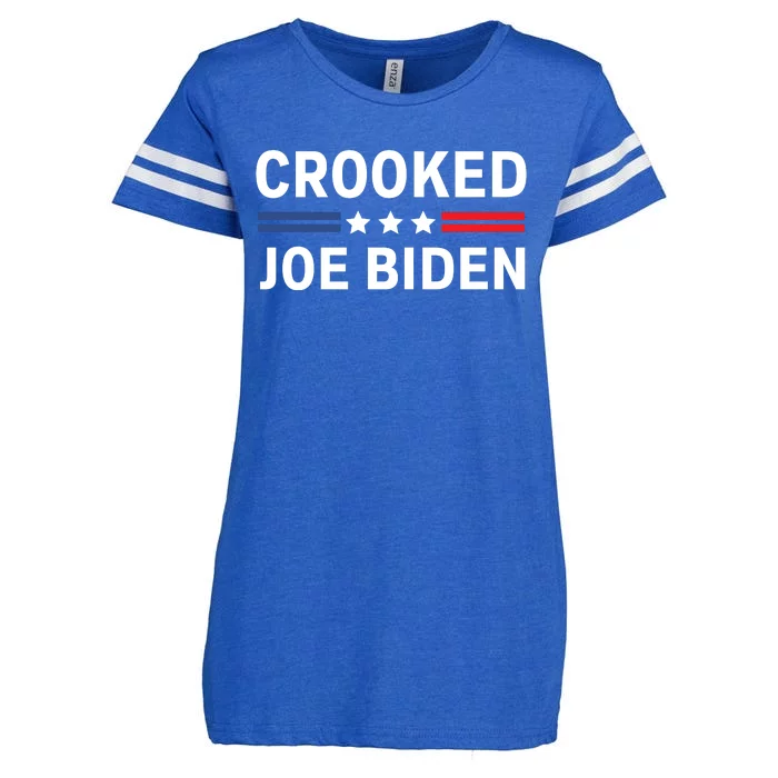 Crooked Joe Biden Enza Ladies Jersey Football T-Shirt