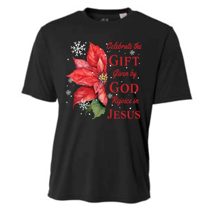 Celebrate Jesus Birth Christian Christmas Gift Cooling Performance Crew T-Shirt