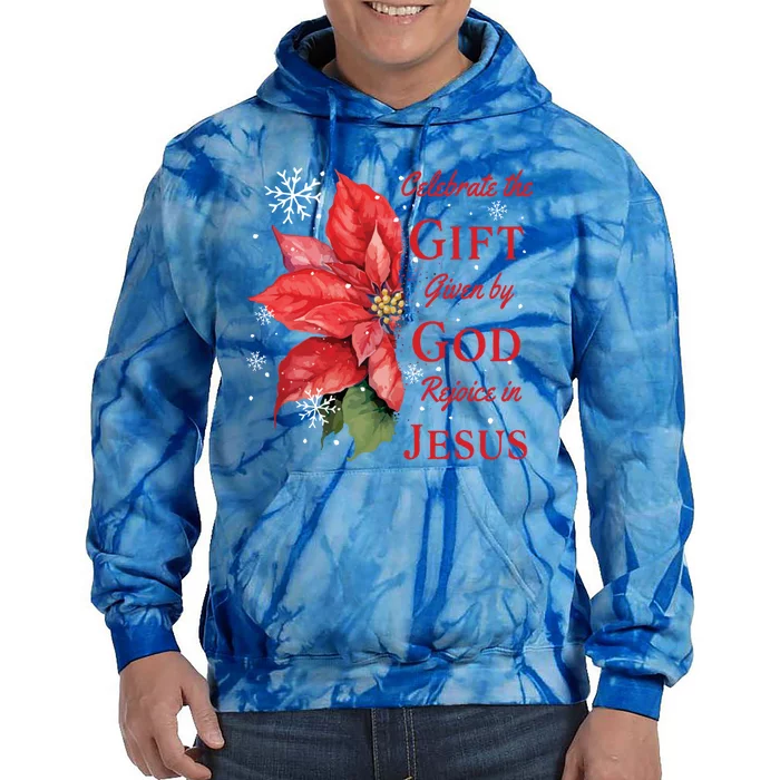 Celebrate Jesus Birth Christian Christmas Gift Tie Dye Hoodie