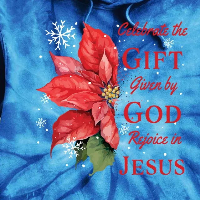 Celebrate Jesus Birth Christian Christmas Gift Tie Dye Hoodie