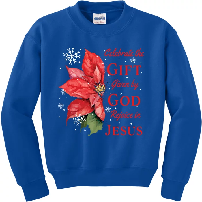 Celebrate Jesus Birth Christian Christmas Gift Kids Sweatshirt