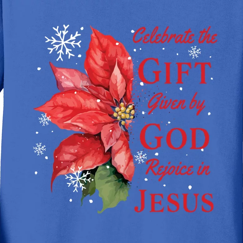 Celebrate Jesus Birth Christian Christmas Gift Kids Long Sleeve Shirt