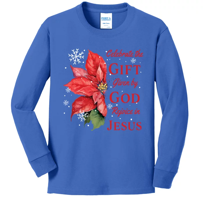 Celebrate Jesus Birth Christian Christmas Gift Kids Long Sleeve Shirt