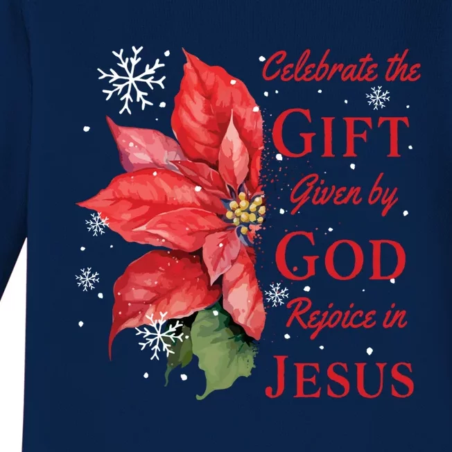 Celebrate Jesus Birth Christian Christmas Gift Baby Long Sleeve Bodysuit