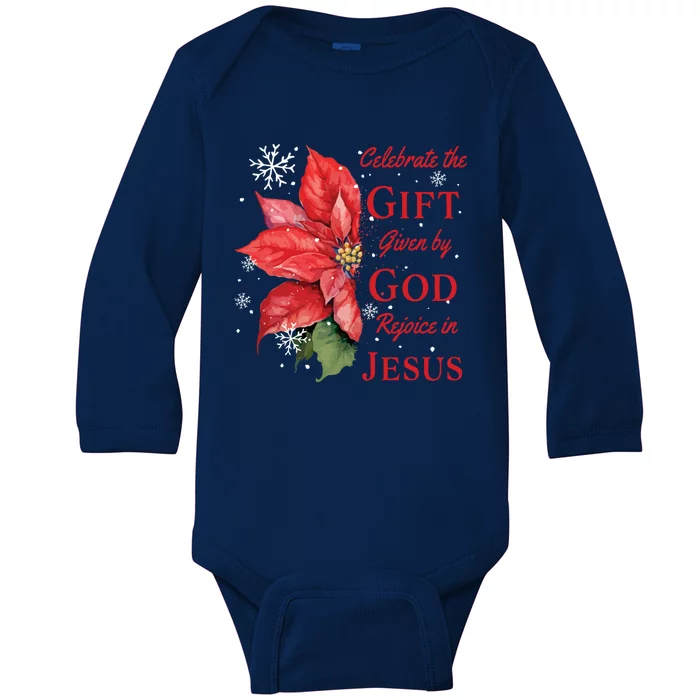 Celebrate Jesus Birth Christian Christmas Gift Baby Long Sleeve Bodysuit