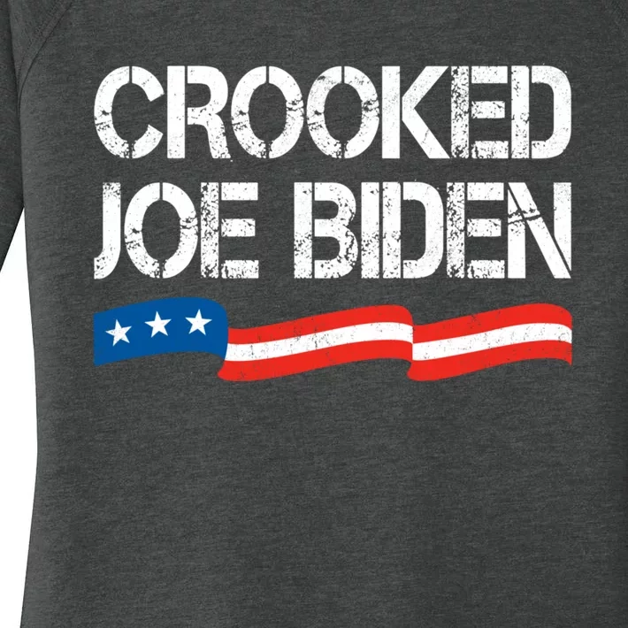 Crooked Joe Biden Trump Quote Called Joe Biden Crooked Women's Perfect Tri Tunic Long Sleeve Shirt