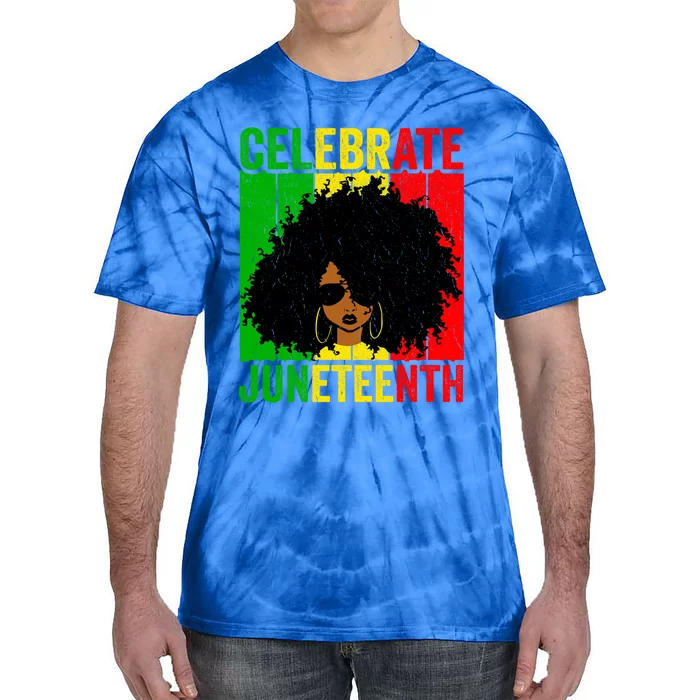 Celebrate Juneteenth Blm African Freedom Independence Gift Tie-Dye T-Shirt