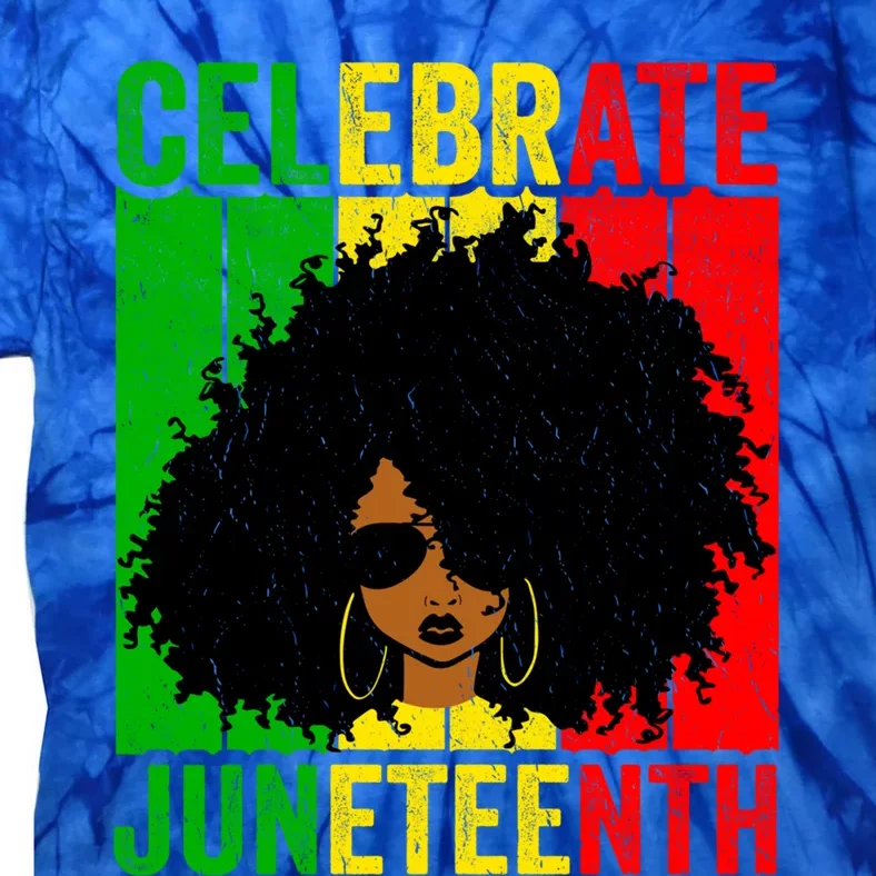 Celebrate Juneteenth Blm African Freedom Independence Gift Tie-Dye T-Shirt