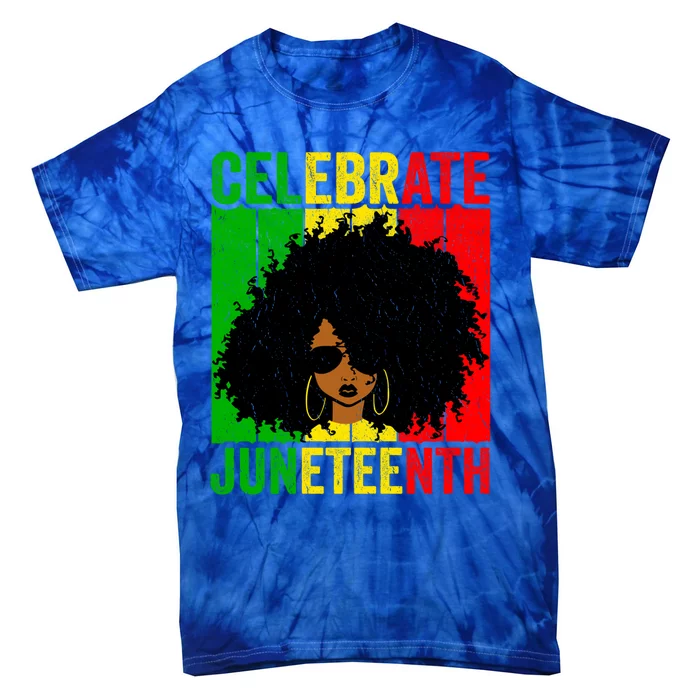 Celebrate Juneteenth Blm African Freedom Independence Gift Tie-Dye T-Shirt