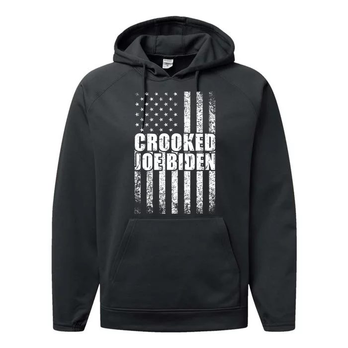 Crooked Joe Biden Trump Quote Called Joe Biden Crooked Performance Fleece Hoodie