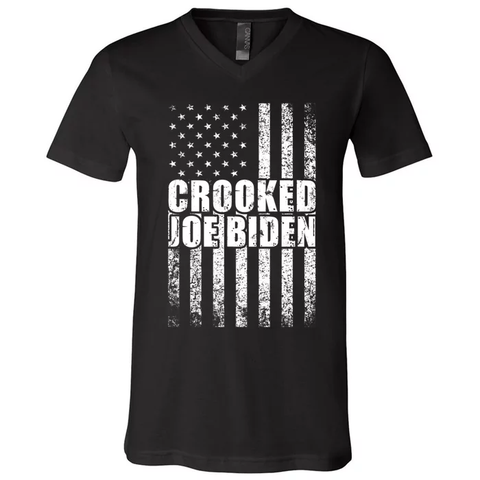 Crooked Joe Biden Trump Quote Called Joe Biden Crooked V-Neck T-Shirt