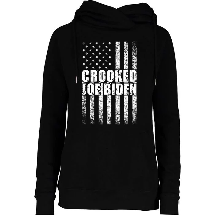 Crooked Joe Biden Trump Quote Called Joe Biden Crooked Womens Funnel Neck Pullover Hood