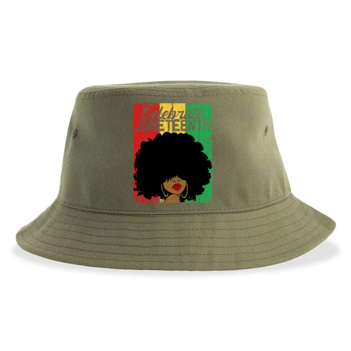 Celebrate Juneteenth Blm Melanin Black History Month Gift Sustainable Bucket Hat