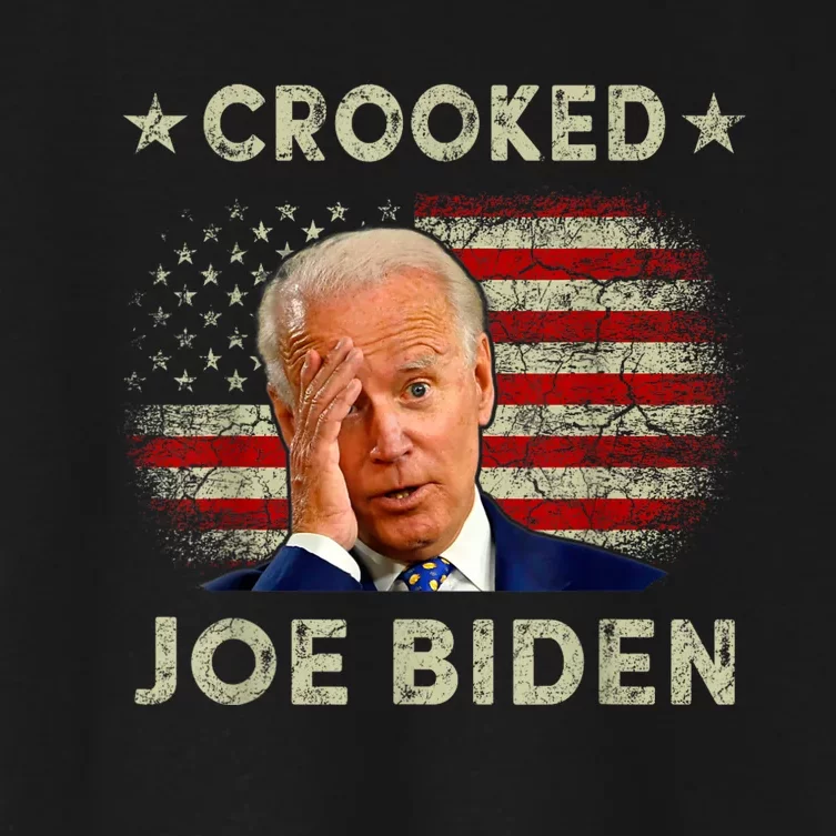 Crooked Joe Biden Women's Crop Top Tee