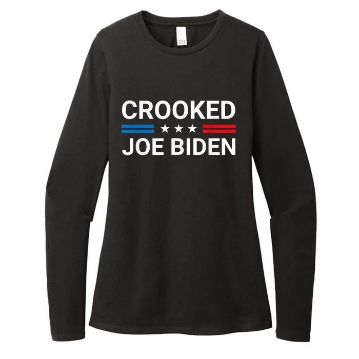 Crooked Joe Biden Trump Quote Called Joe Biden Crooked Womens CVC Long Sleeve Shirt