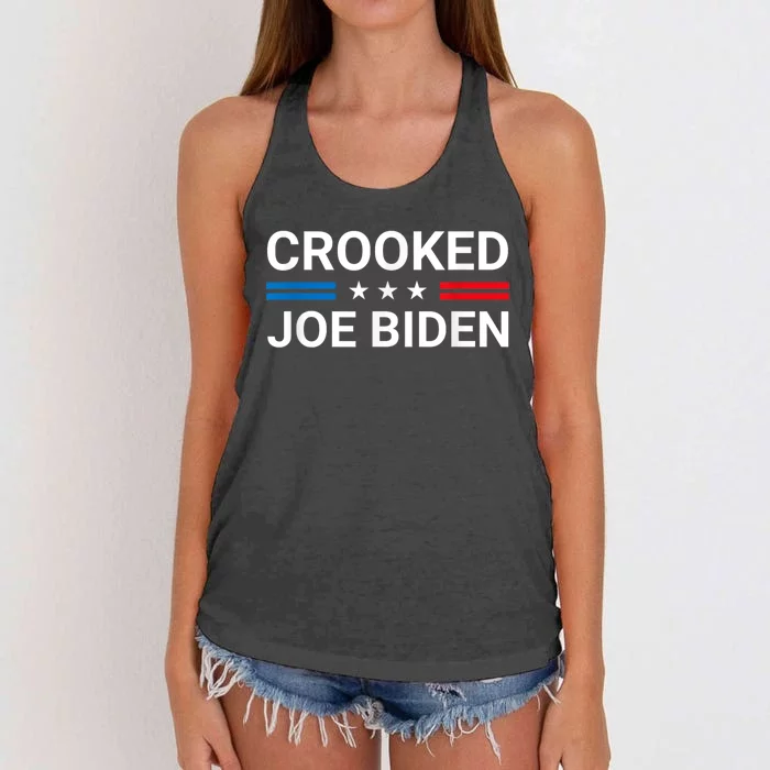 Crooked Joe Biden Trump Quote Called Joe Biden Crooked Women's Knotted Racerback Tank