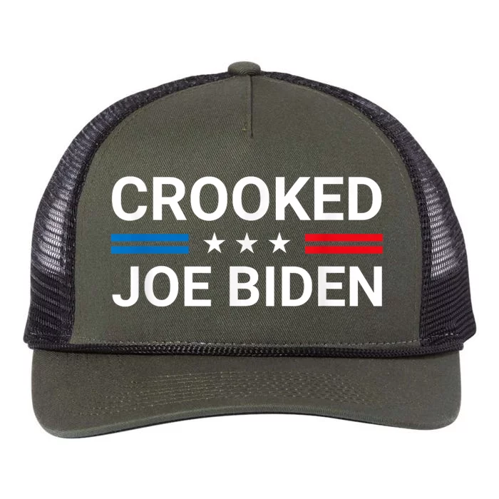 Crooked Joe Biden Trump Quote Called Joe Biden Crooked Retro Rope Trucker Hat Cap