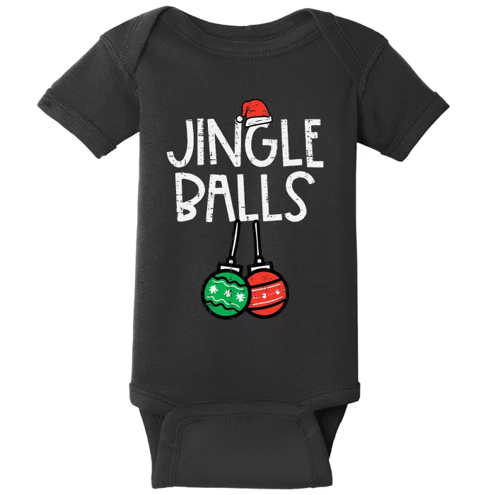 Christmas Jingle Balls Santa Funny Xmas Matching Couple Baby Bodysuit