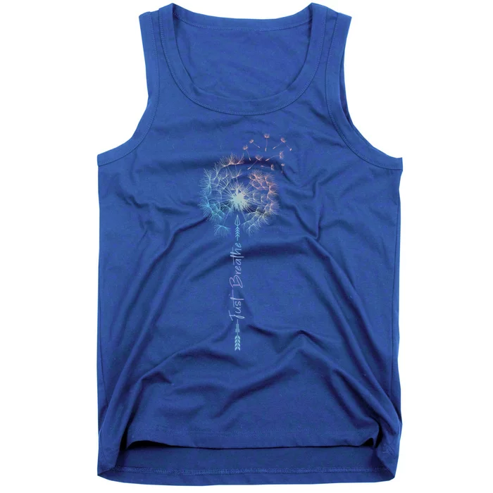 Cute Just Blow Dandelion Tattoodesign Arrows Breathe Rainbow Great Gift Tank Top