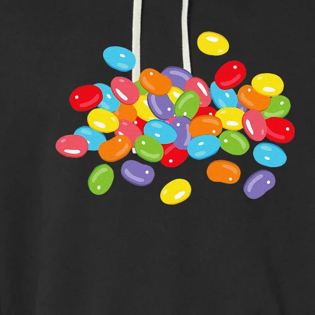 Cute Jelly Beans Candy Lover Easter Foodie Gift Garment-Dyed Fleece Hoodie