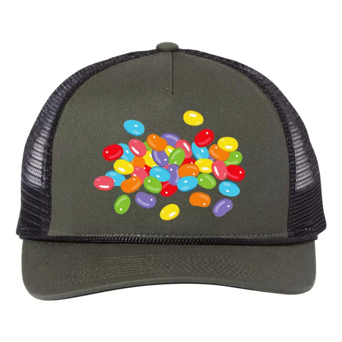 Cute Jelly Beans Candy Lover Easter Foodie Gift Retro Rope Trucker Hat Cap