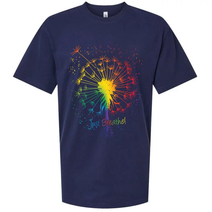 Cute Just Blow Dandelion Tattoo Design Arrows Breathe Rainbow Gift Sueded Cloud Jersey T-Shirt