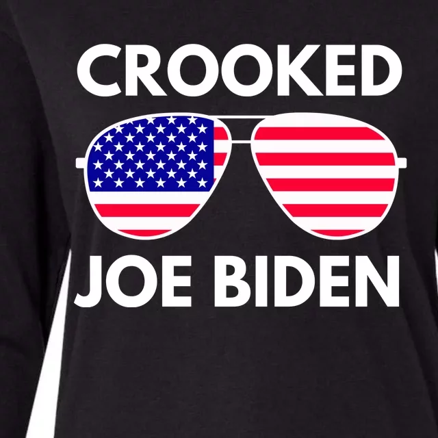 Crooked Joe Biden Trump Quote Called Joe Biden Crooked Womens Cotton Relaxed Long Sleeve T-Shirt