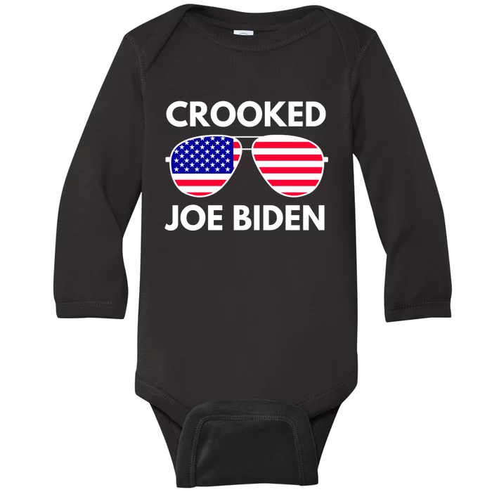 Crooked Joe Biden Trump Quote Called Joe Biden Crooked Baby Long Sleeve Bodysuit