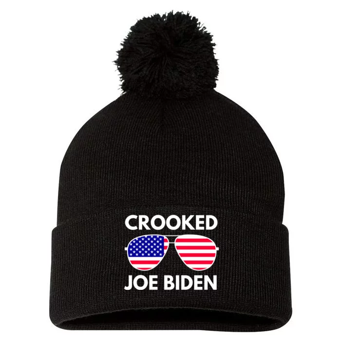 Crooked Joe Biden Trump Quote Called Joe Biden Crooked Pom Pom 12in Knit Beanie