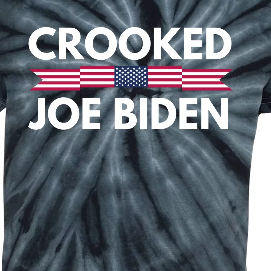 Crooked Joe Biden Trump Quote Called Joe Biden Crooked Kids Tie-Dye T-Shirt