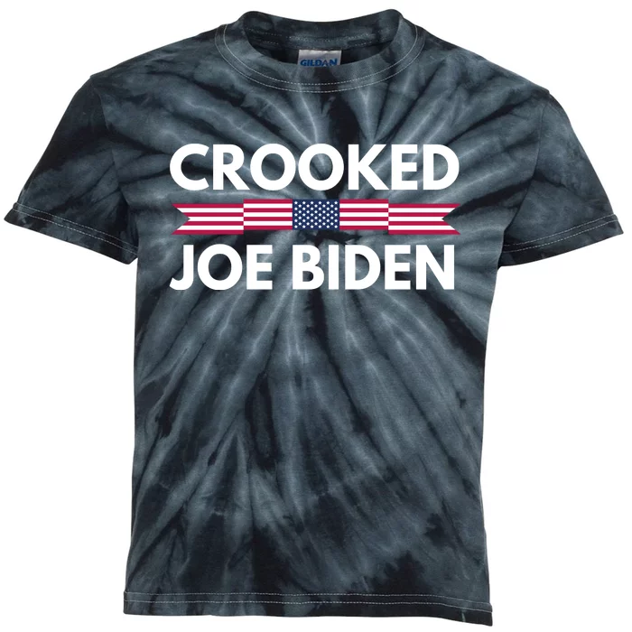 Crooked Joe Biden Trump Quote Called Joe Biden Crooked Kids Tie-Dye T-Shirt