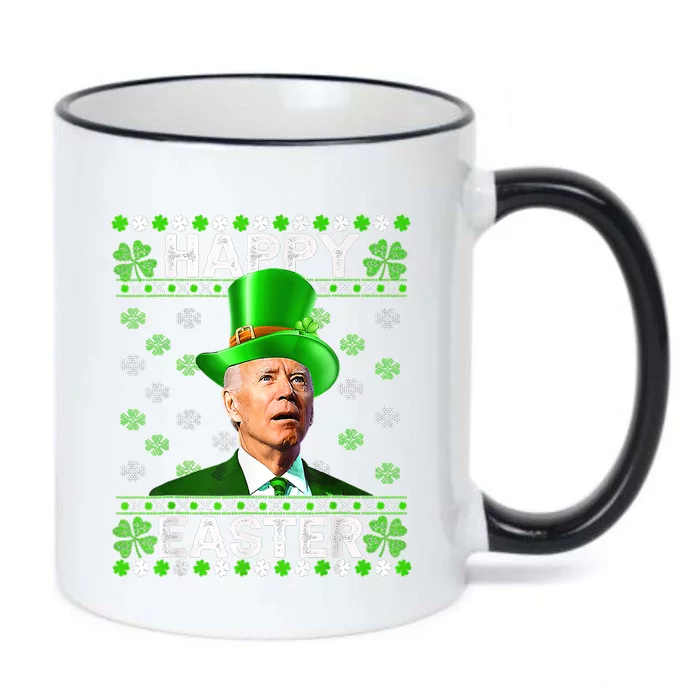 Confused Joe Biden Happy Easter St Patricks Day Black Color Changing Mug