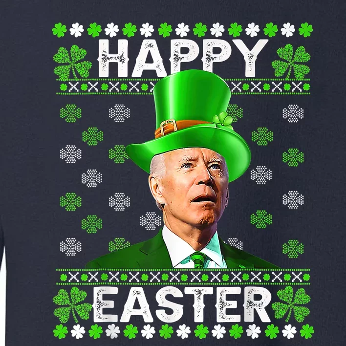 Confused Joe Biden Happy Easter St Patricks Day Toddler Sweatshirt