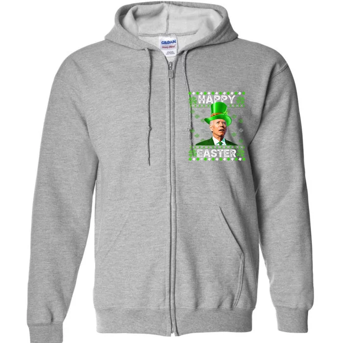 Confused Joe Biden Happy Easter St Patricks Day Full Zip Hoodie