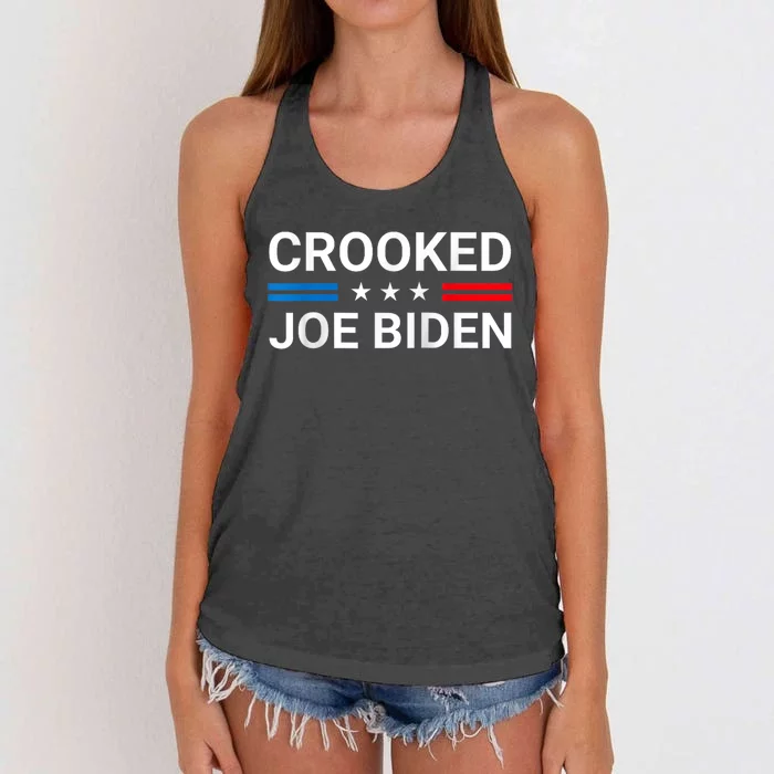 Crooked Joe Biden Trump Quote Called Joe Biden Crooked Women's Knotted Racerback Tank