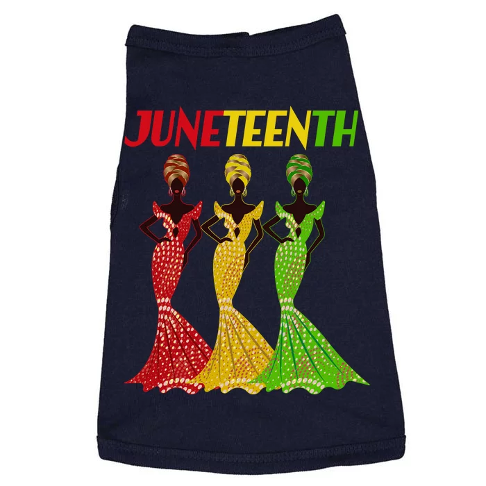 Celebrate Juneteenth Beautiful Black African American Women Attire Doggie Tank