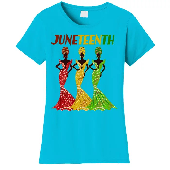 Celebrate Juneteenth Beautiful Black African American Women Attire Women's T-Shirt