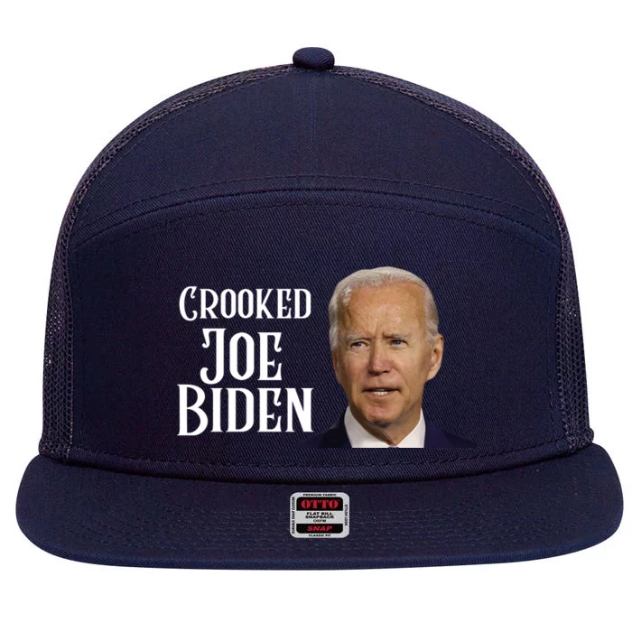 Crooked Joe Biden 7 Panel Mesh Trucker Snapback Hat