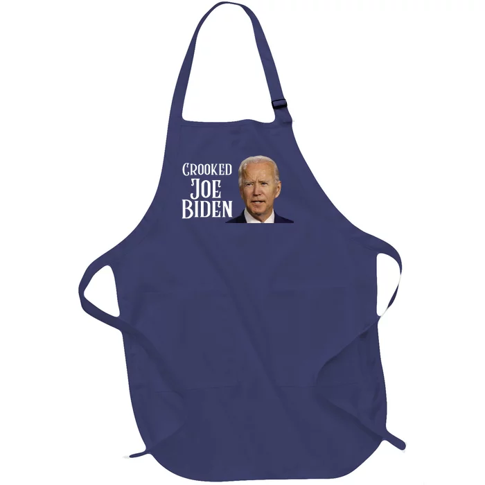 Crooked Joe Biden Full-Length Apron With Pocket