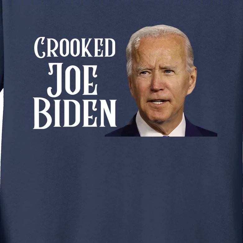 Crooked Joe Biden Kids Long Sleeve Shirt