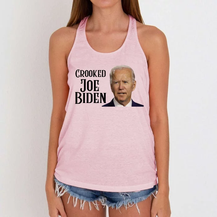 Crooked Joe Biden Women's Knotted Racerback Tank