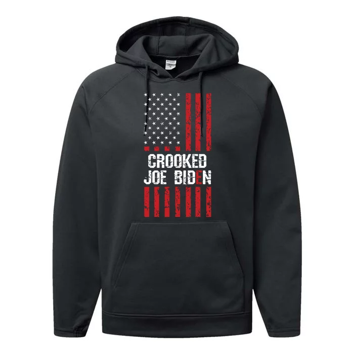 Crooked Joe Biden Trump Quote Called Joe Biden Crooked Performance Fleece Hoodie