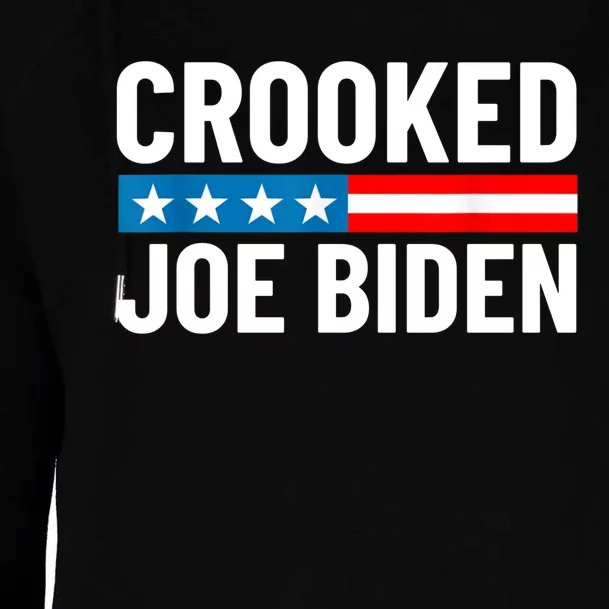 Crooked Joe Biden Confused Anti Biden Womens Funnel Neck Pullover Hood