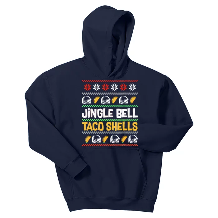 Christmas Jingle Bells Taco Shells Funny Ugly Xmas Sweater Kids Hoodie