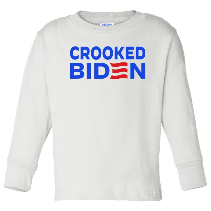 Crooked Joe Biden Confused Anti Biden Toddler Long Sleeve Shirt