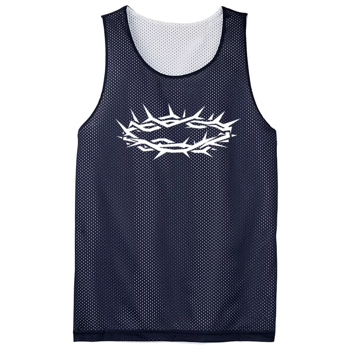 Christian Jesus Crown Of Thorn Good Friday & Easter. Mesh Reversible Basketball Jersey Tank