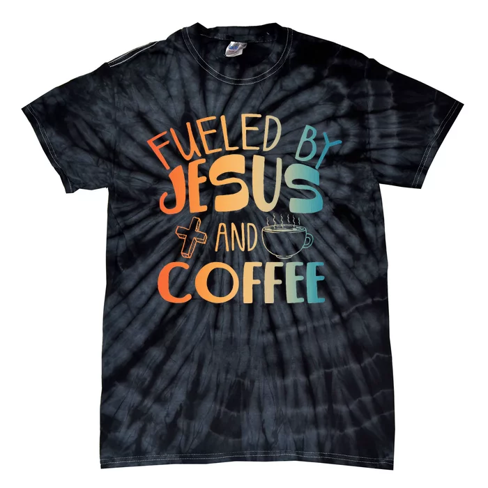 Cool Jesus Christian Jesus Coffee Lover Tie-Dye T-Shirt