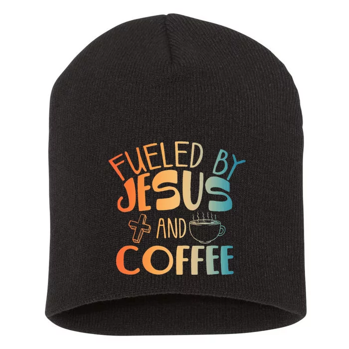 Cool Jesus Christian Jesus Coffee Lover Short Acrylic Beanie