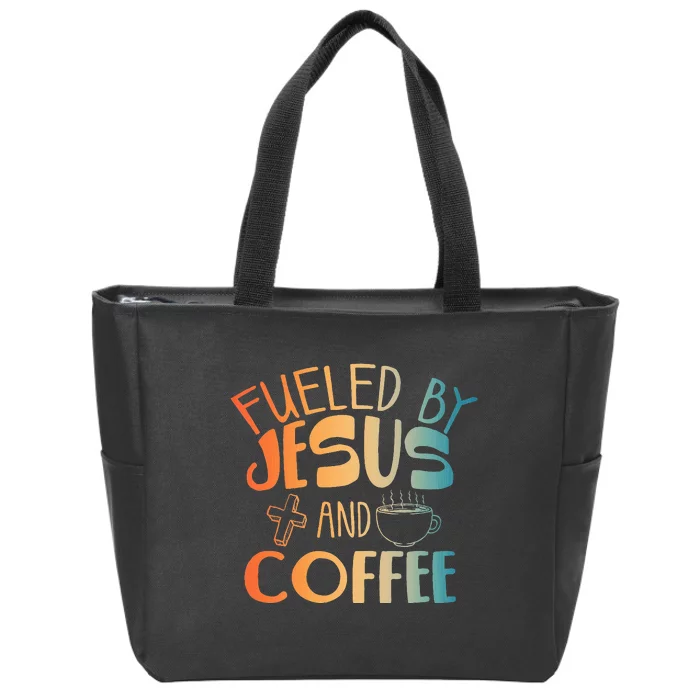 Cool Jesus Christian Jesus Coffee Lover Zip Tote Bag