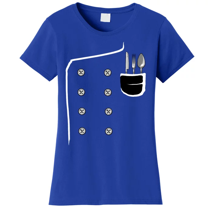 Chef Jacket Chef Costume Cook Cooking Funny Chef Gift Women's T-Shirt